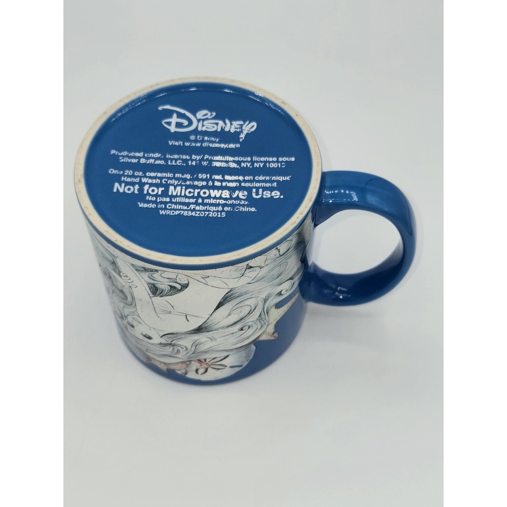 DISNEY The Little Mermaid Ariel Blue Metallic Holographic Coffe Cup‎ Mug 20oz - Picture 7 of 7